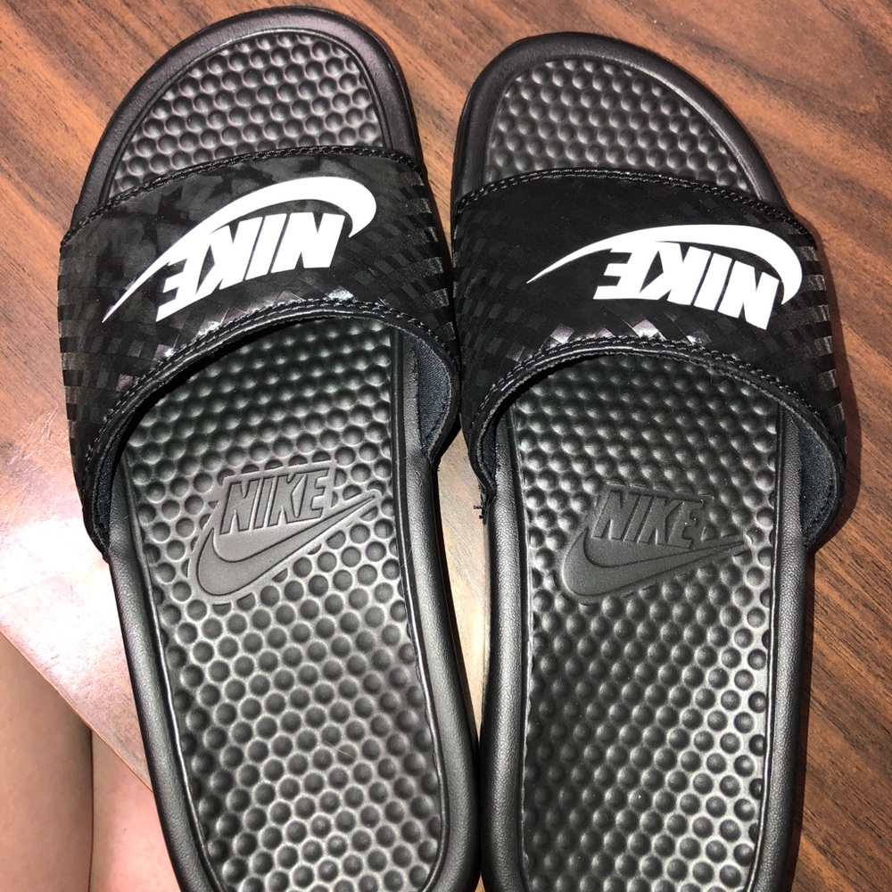 Nike black slides